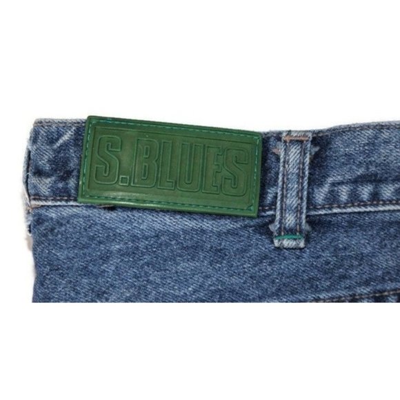 Vintage Indigo Mom Jeans Seattle Blues 20 W / 34 High Waist No Back Pockets Paci - Picture 9 of 10